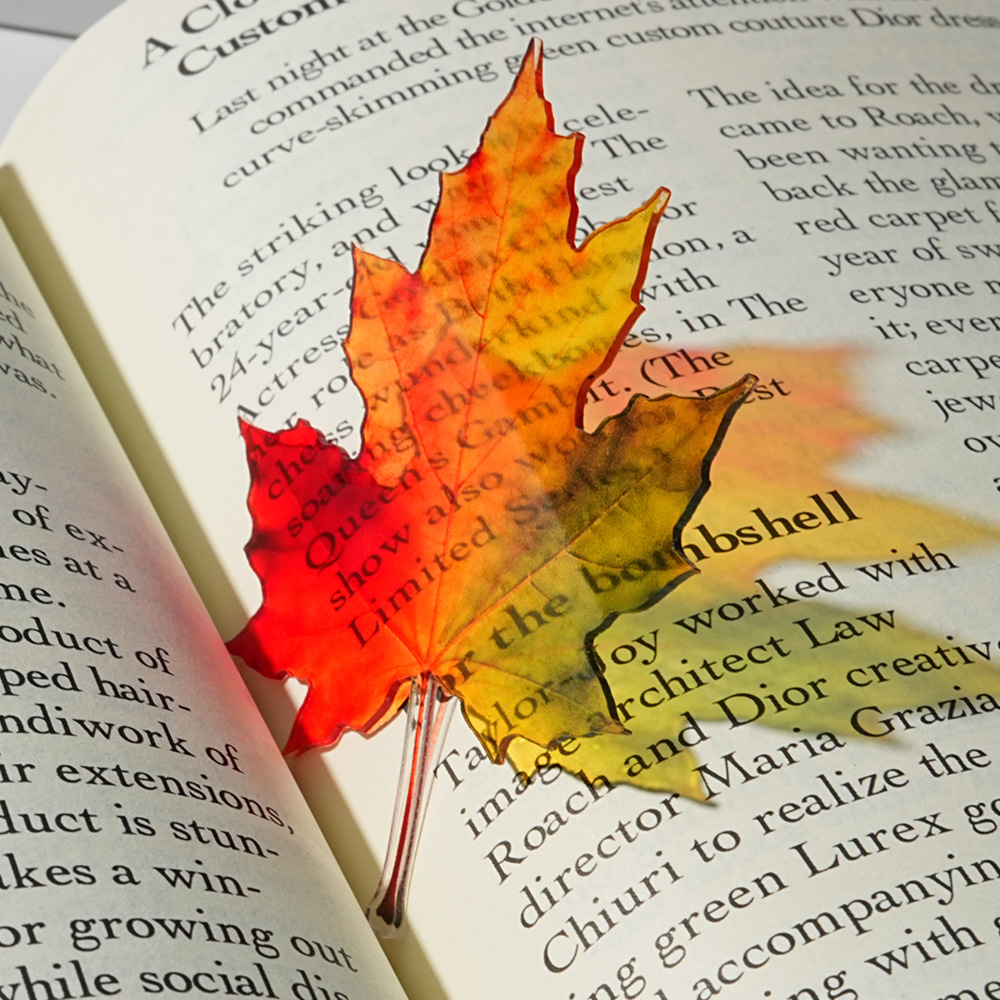 Dried Flower Bookmark - Новая изящная закладка в виде листьев,