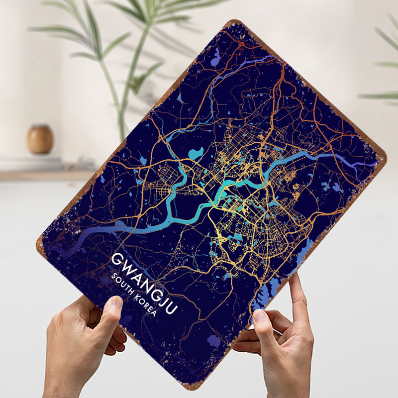 Металлический постер с 3D-текс – обзор и цена Custom Map Poster