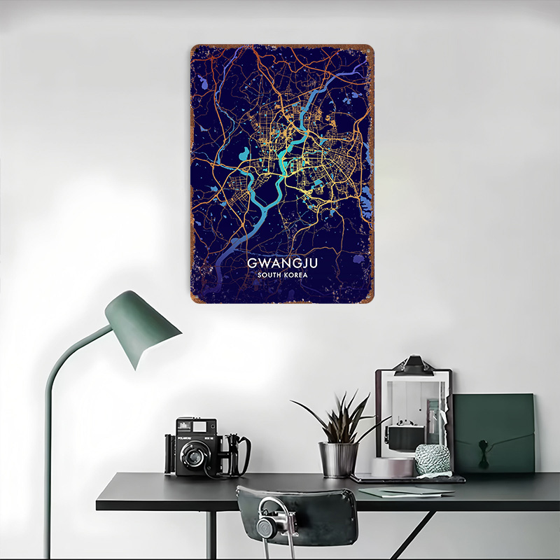 Металлический постер с 3D-текс – обзор и цена Custom Map Poster