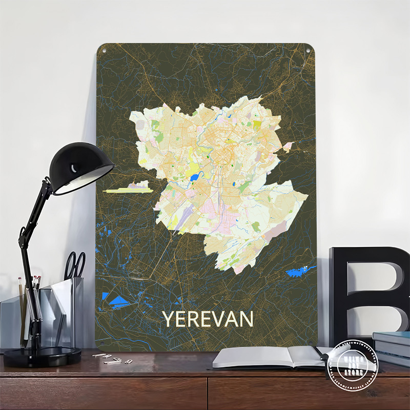 Металлическая табличка-постер  – обзор и цена Custom Map Poster