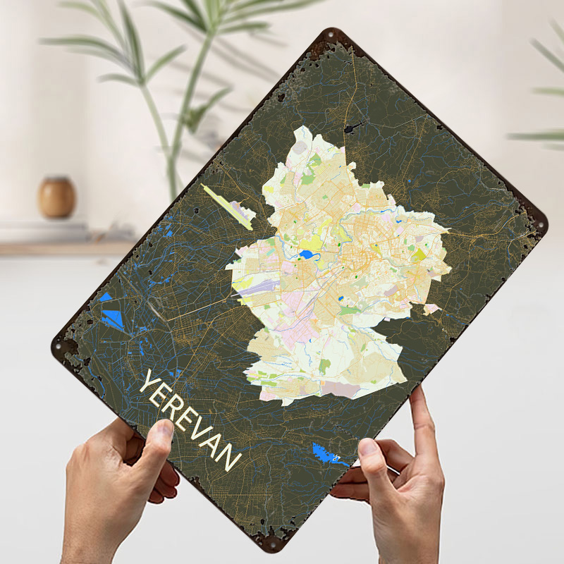 Металлическая табличка-постер  – обзор и цена Custom Map Poster