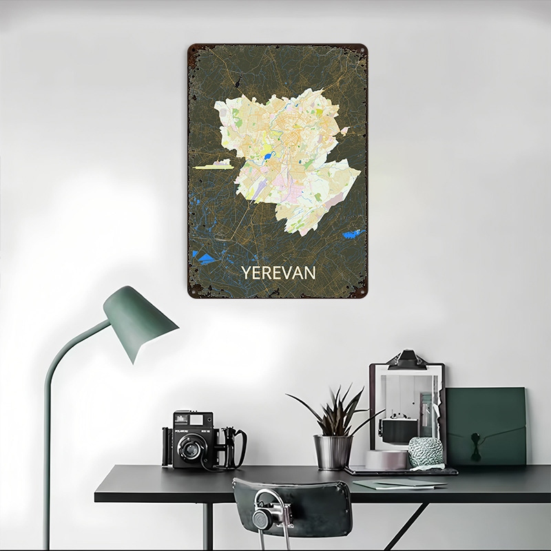 Металлическая табличка-постер  – обзор и цена Custom Map Poster