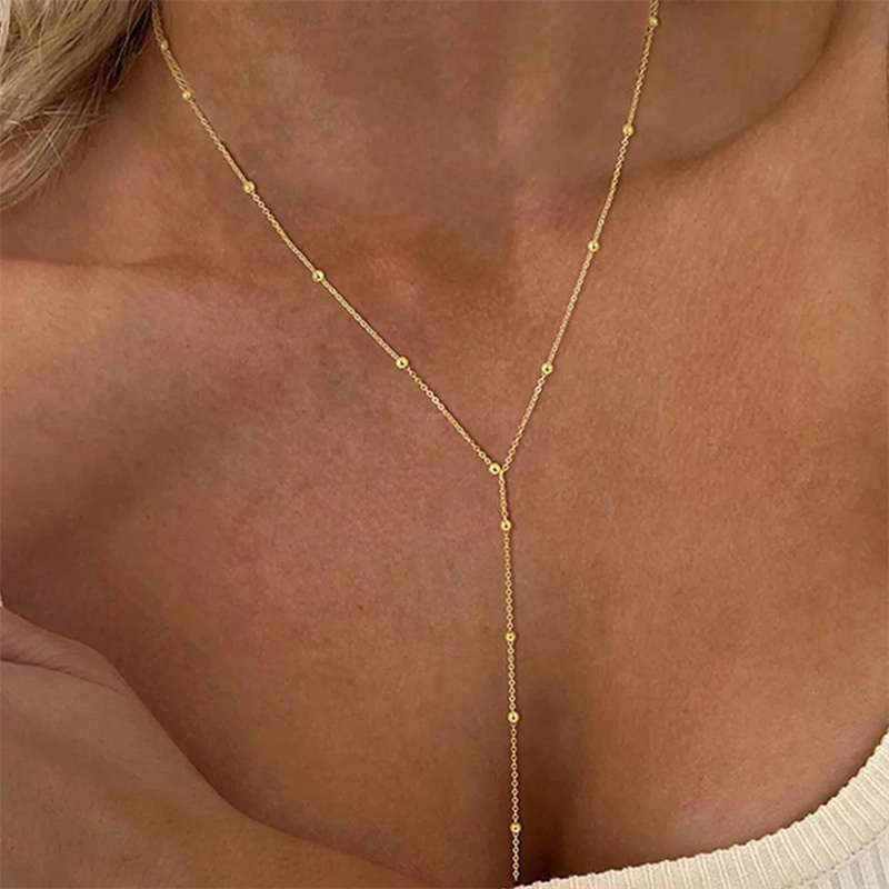 Винтажные золотистые длинные ц – обзор и цена Birth Flower Necklace