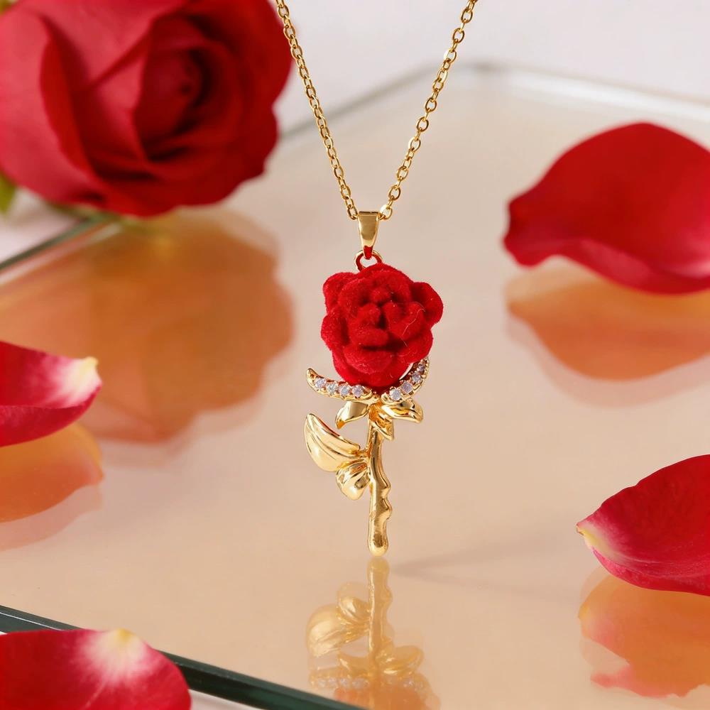 Женское ожерелье с розой и фра – обзор и цена Birth Flower Necklace